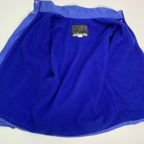 Northern Sun Vintage Winter Coat Medium Embroidered Mountains & Sun Blue - Picture 5 of 13